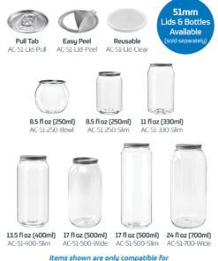 Whip-it Can Sealer Bottles + Lids Set (Cases)