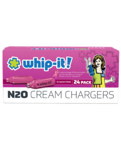 Whip It! Pink Cream Chargers for whipping cream and culinary delights