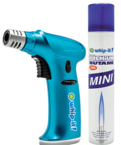 Whip-it Stealth Torch Bundle featuring a sleek torch and mini butane can