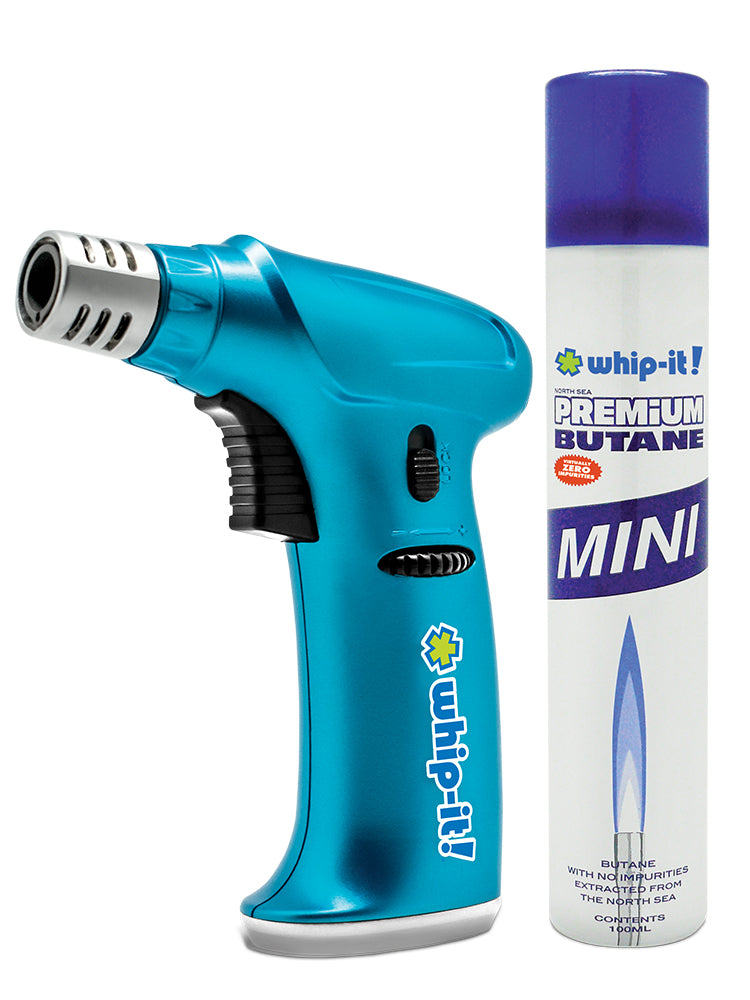 Whip-it Stealth Torch Bundle featuring a sleek torch and mini butane can